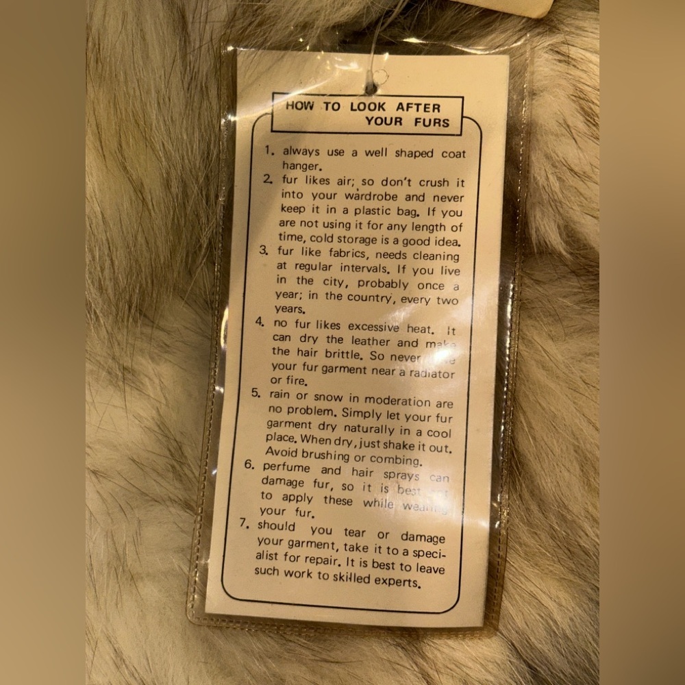 VTG Saga Fox Norway Fur Made In Korea Real Genuine Blue Fox Fur Style 1149 READ - Picture 11 of 14